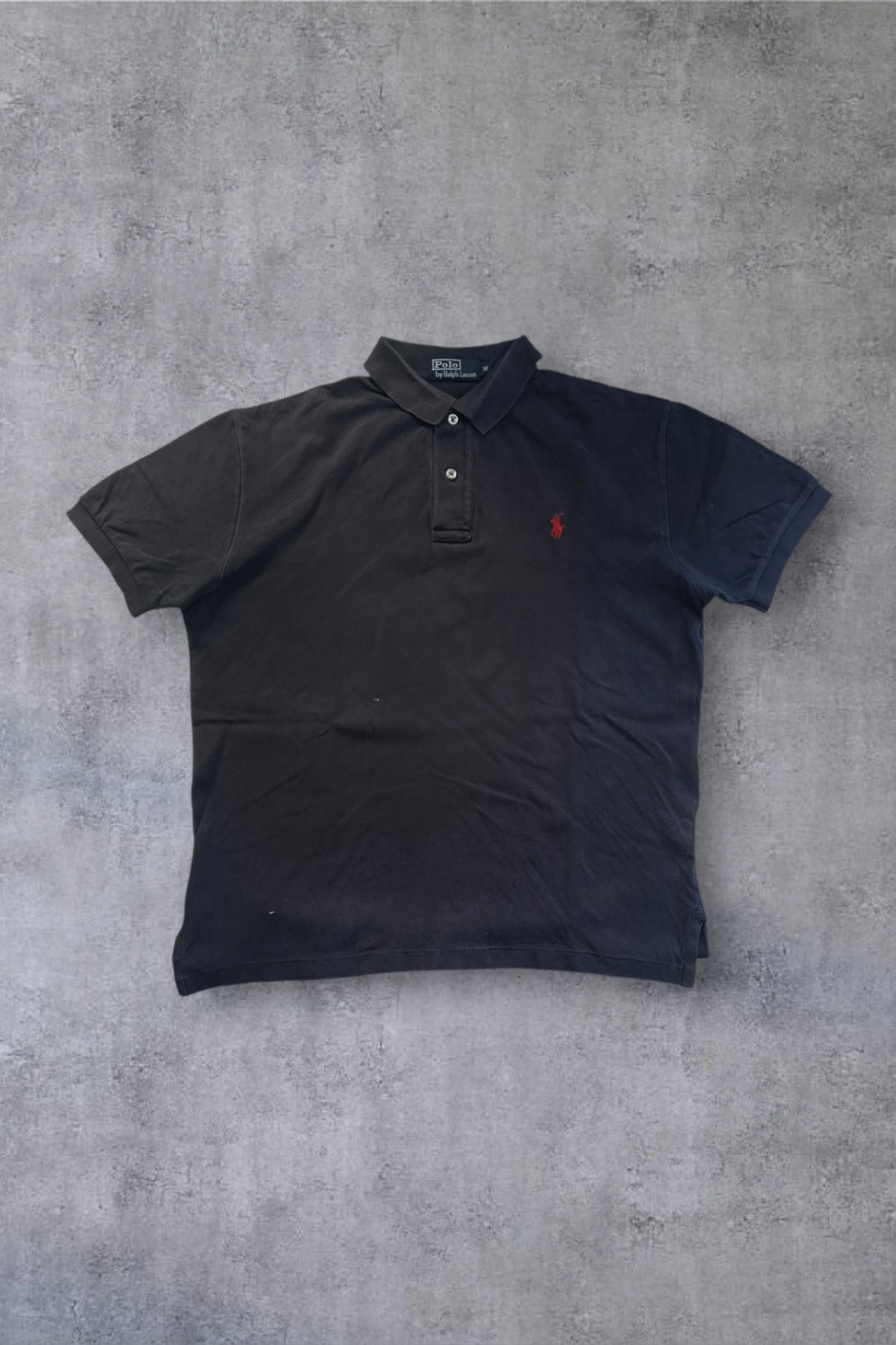 | Polo Ralph Lauren Hombre | Color Negro | Pony Logo Rojo | 100% Algodón | Talla M |